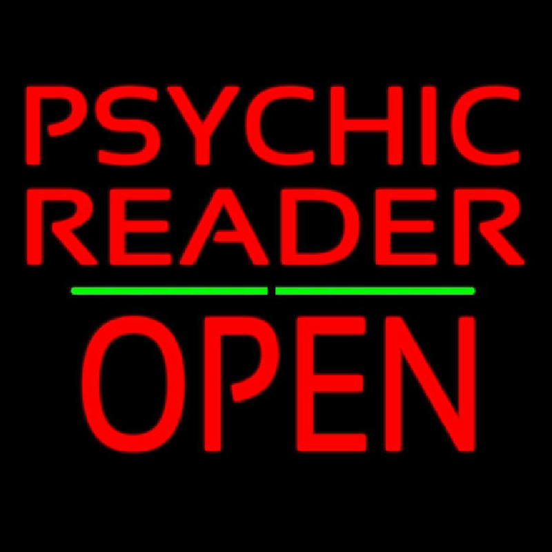 Psychic Reader Block Open Block Green Line Neonkyltti