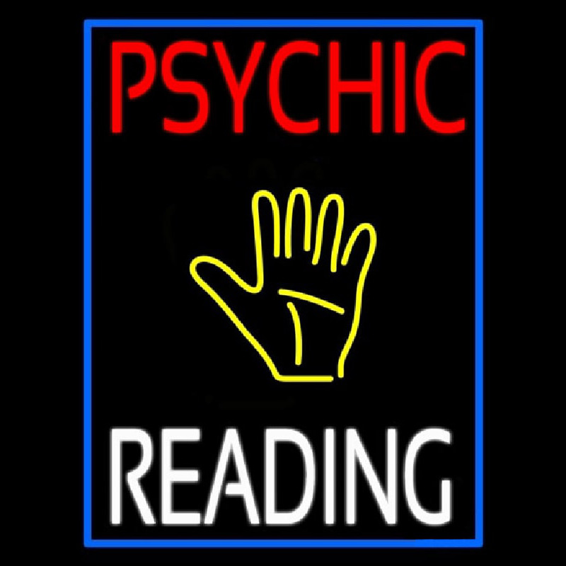 Psychic Reading Block Yellow Palm Neonkyltti