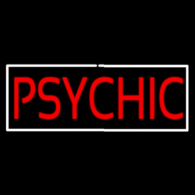 Psychic White Border Neonkyltti