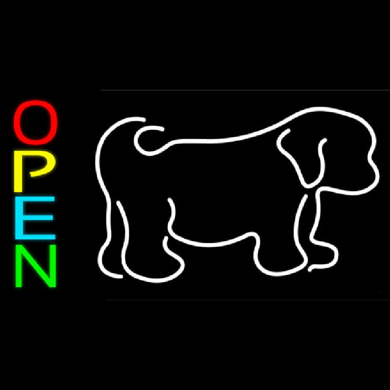 Puppies With Logo 2 Neonkyltti