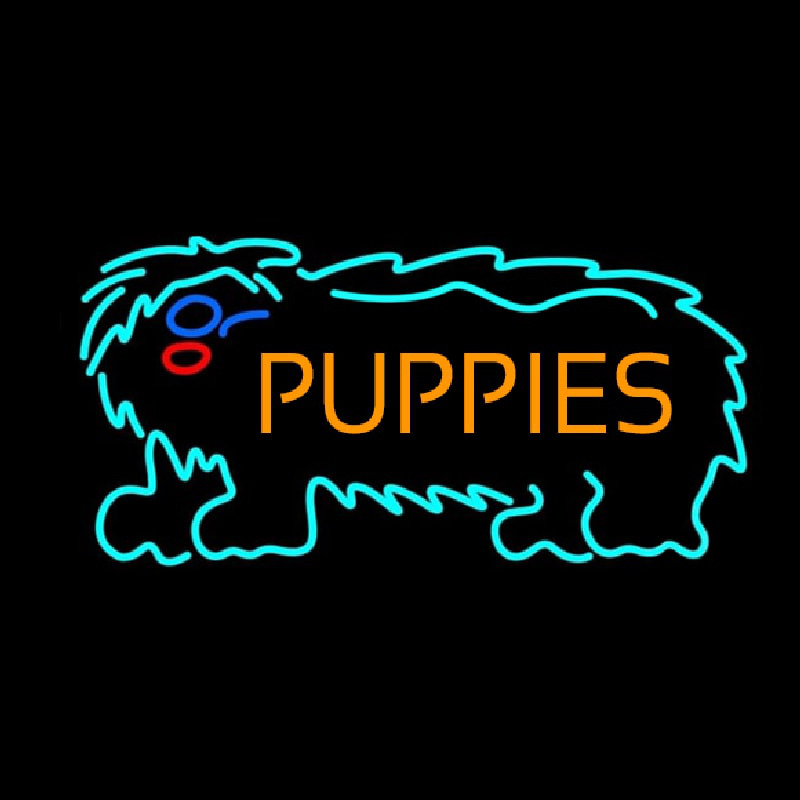 Puppies With Logo Neonkyltti