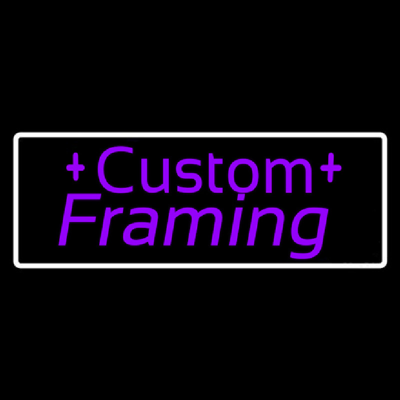 Purple Custom Framing Neonkyltti