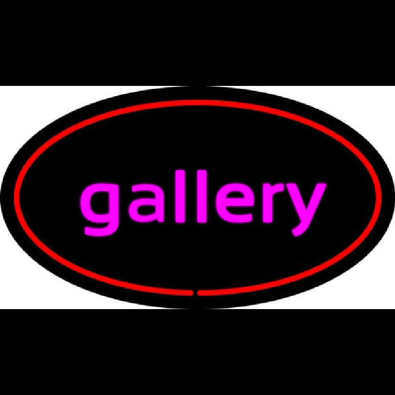 Purple Gallery Red Oval Neonkyltti