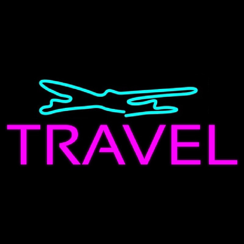 Purple Travel Turquoise Logo Neonkyltti