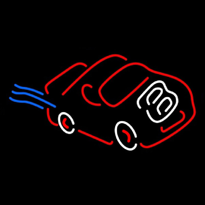 Racing Red Car Neonkyltti