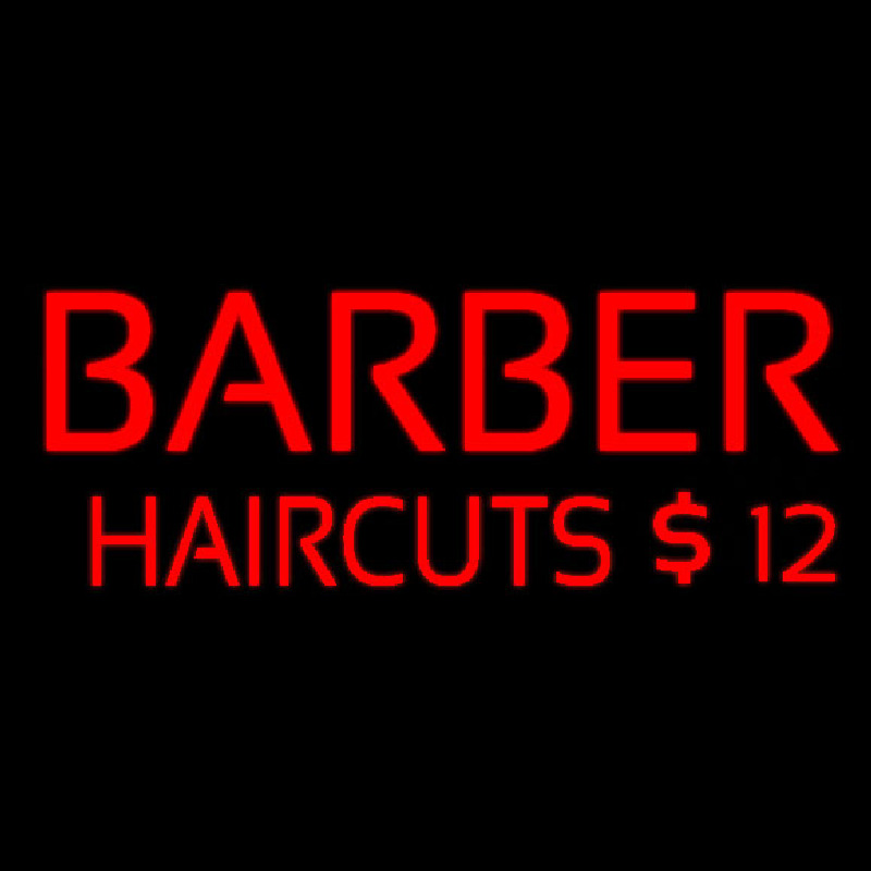 Red Barber Haircuts Neonkyltti