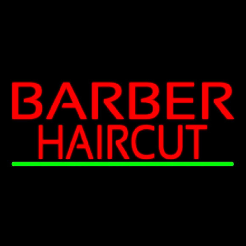 Red Barber Haircuts Neonkyltti