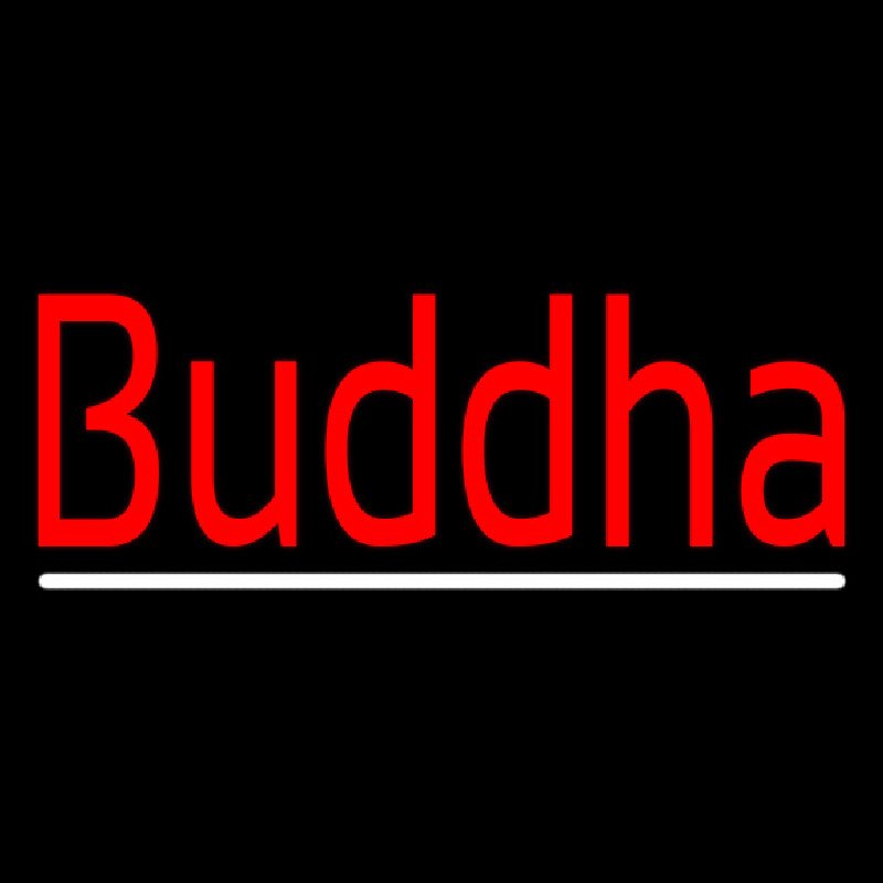 Red Buddha With Line Neonkyltti