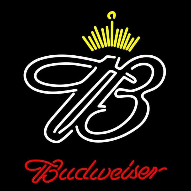 Red Budweiser Crown Beer Sign Neonkyltti