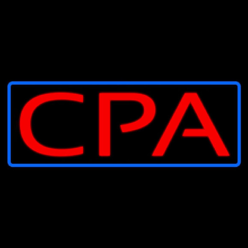 Red Cpa Blue Border Neonkyltti