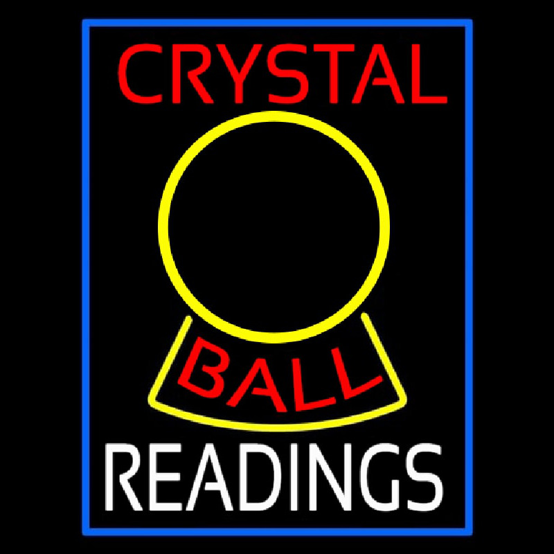 Red Crystal Ball White Reader Neonkyltti