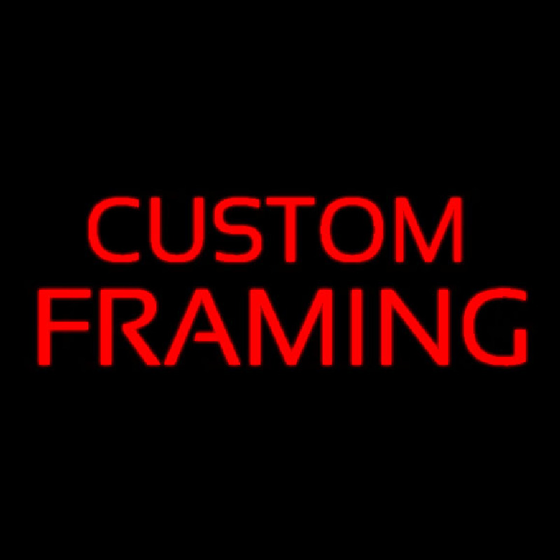 Red Custom Framing Neonkyltti