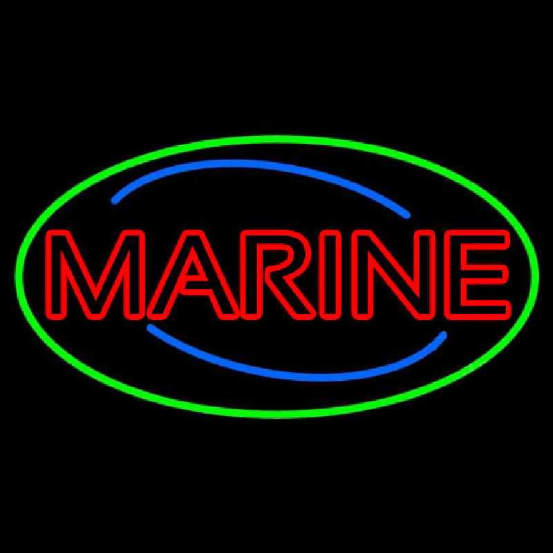 Red Double Stroke Marine Neonkyltti