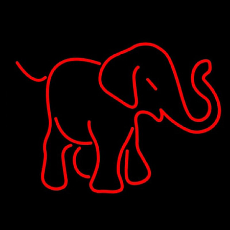 Red Elephant Logo Neonkyltti