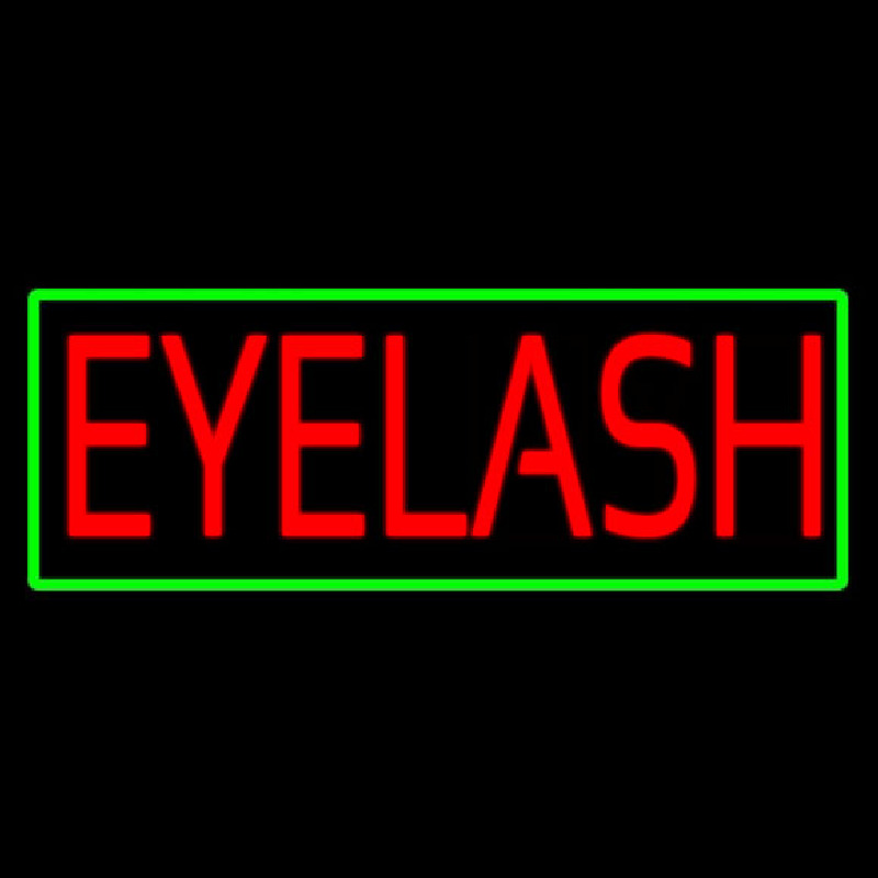 Red Eyelash Green Border Neonkyltti