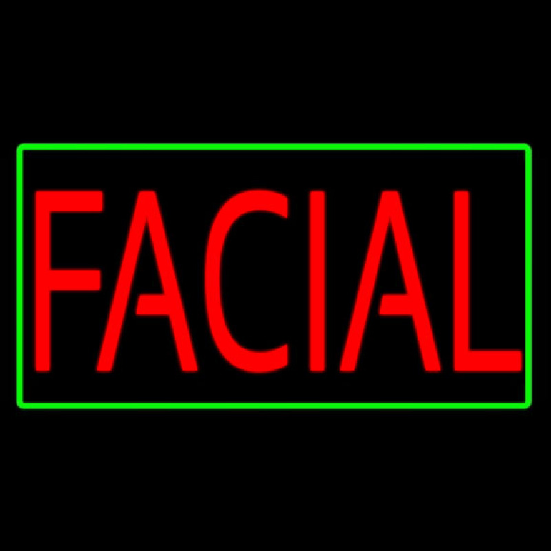 Red Facial Green Border Neonkyltti