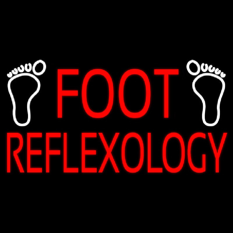 Red Foot Refle ology Neonkyltti