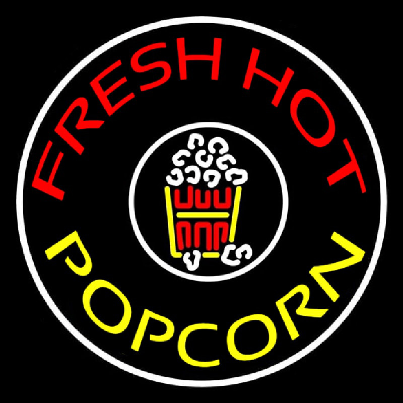 Red Fresh Hot Yellow Popcorn Neonkyltti