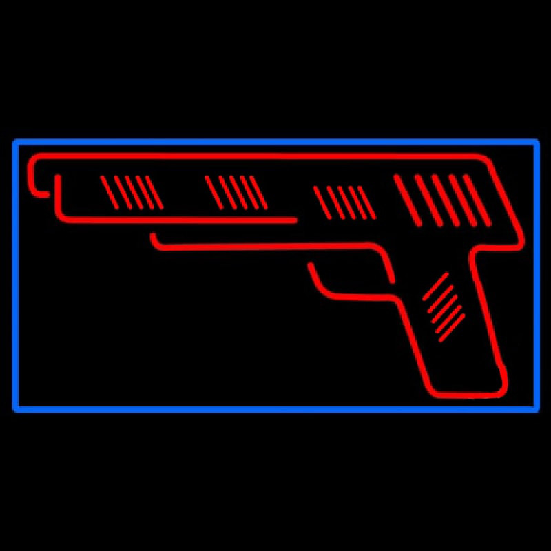 Red Gun Logo Neonkyltti