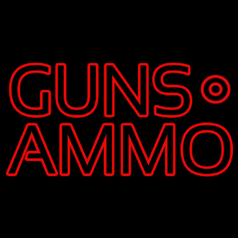 Red Guns Ammo Neonkyltti