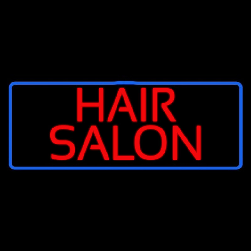 Red Hair Salon With Blue Border Neonkyltti