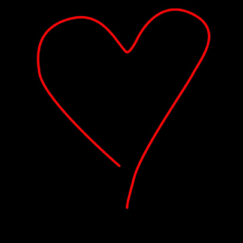 Red Heart Logo Neonkyltti