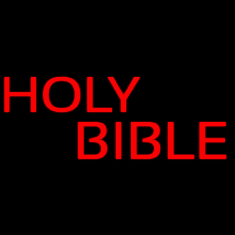 Red Holy Bible Neonkyltti