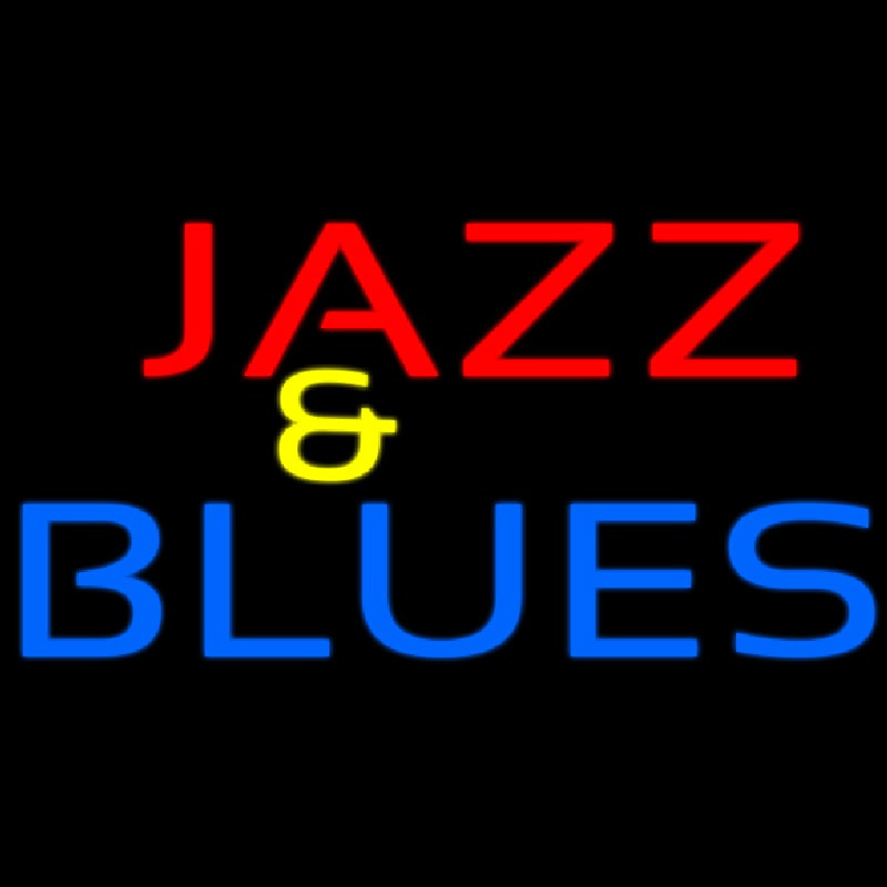 Red Jazz And Blue Blues Block Neonkyltti