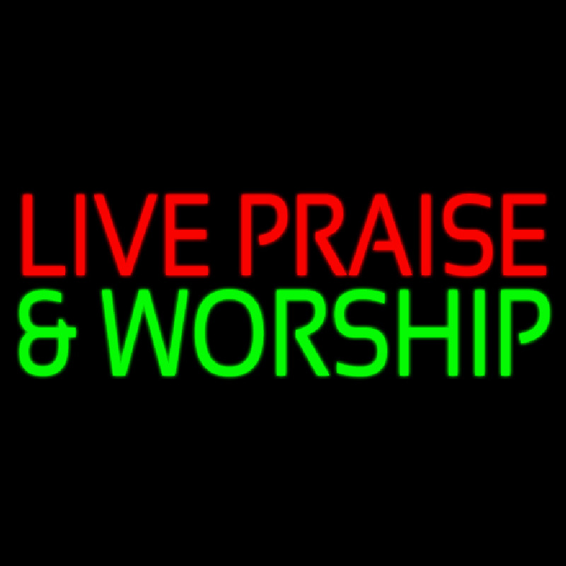 Red Live Praise Green And Worship Neonkyltti