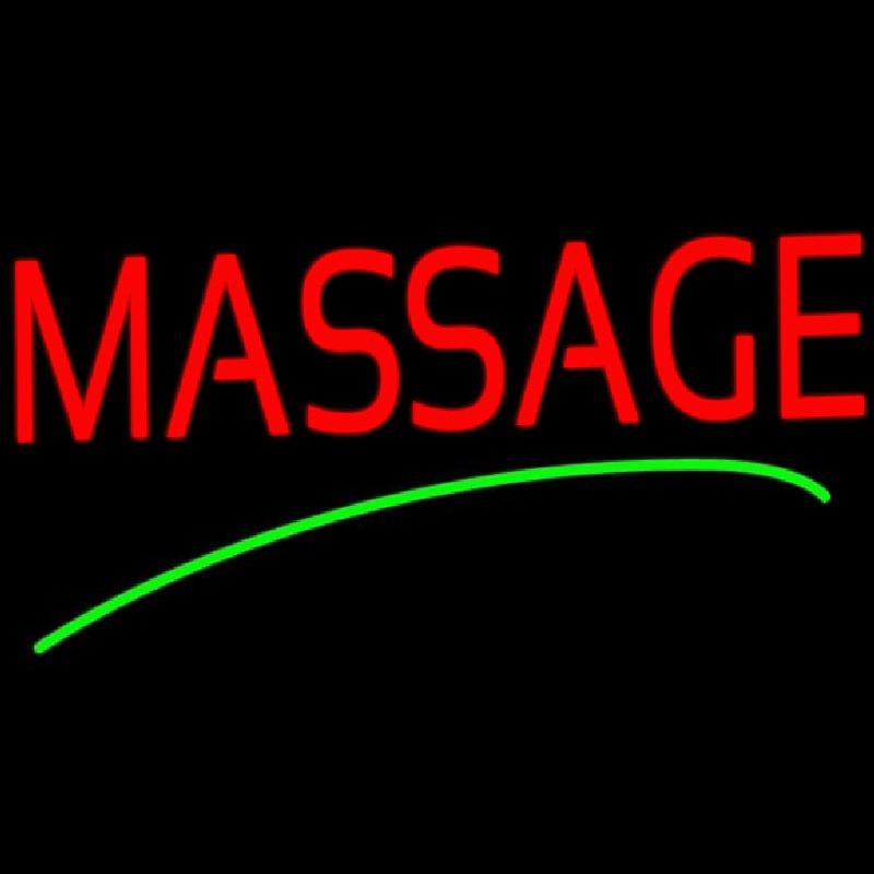 Red Massage Green Line Neonkyltti