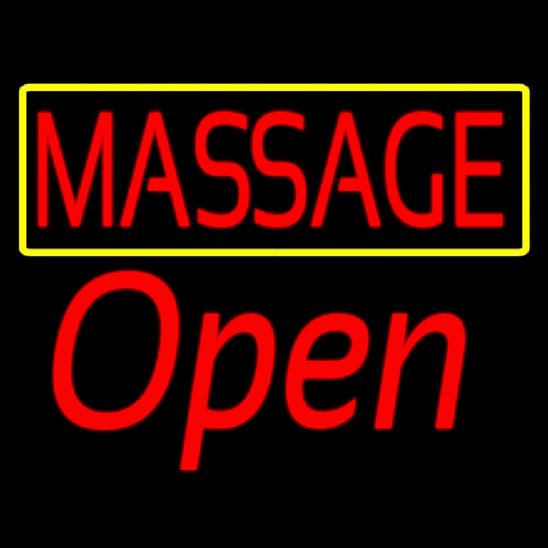 Red Massage Open Neonkyltti