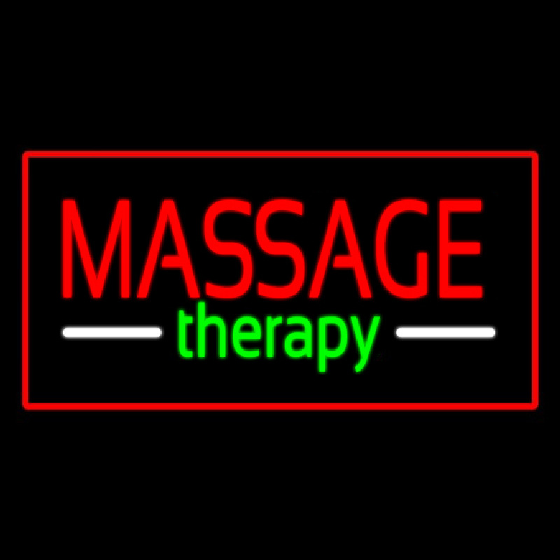 Red Massage Therapy Red Border Neonkyltti