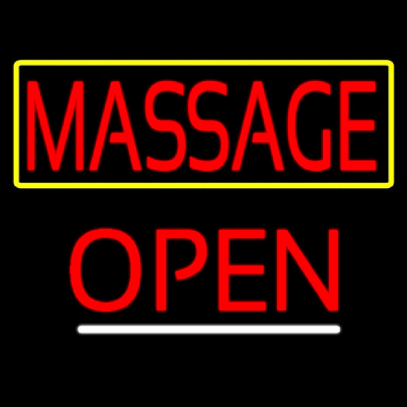 Red Massage With Yellow Border Open Neonkyltti