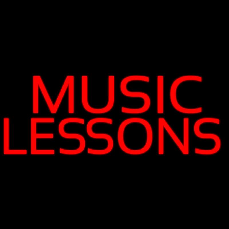 Red Music Lessons Neonkyltti