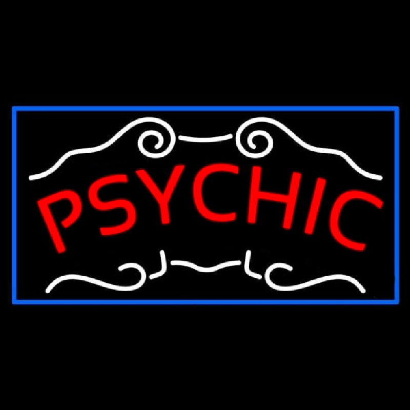 Red Psychic Blue Border Neonkyltti