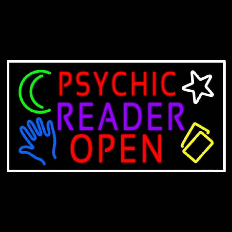 Red Psychic Purple Reader Red Open Block White Border Neonkyltti