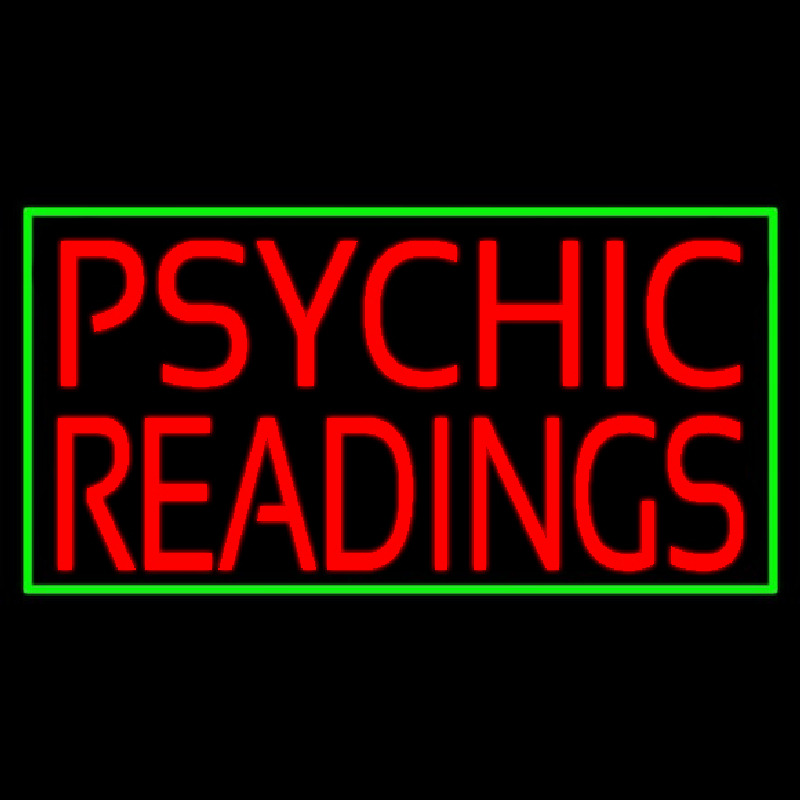 Red Psychic Readings Green Border Neonkyltti