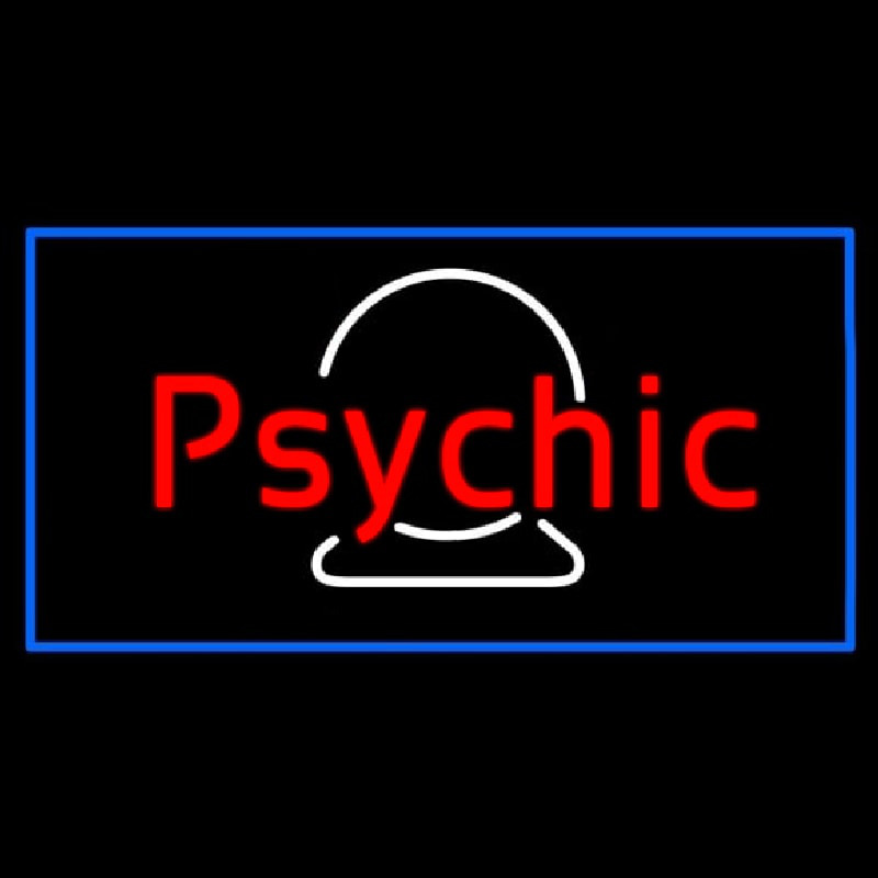 Red Psychic White Crystal Blue Border Neonkyltti