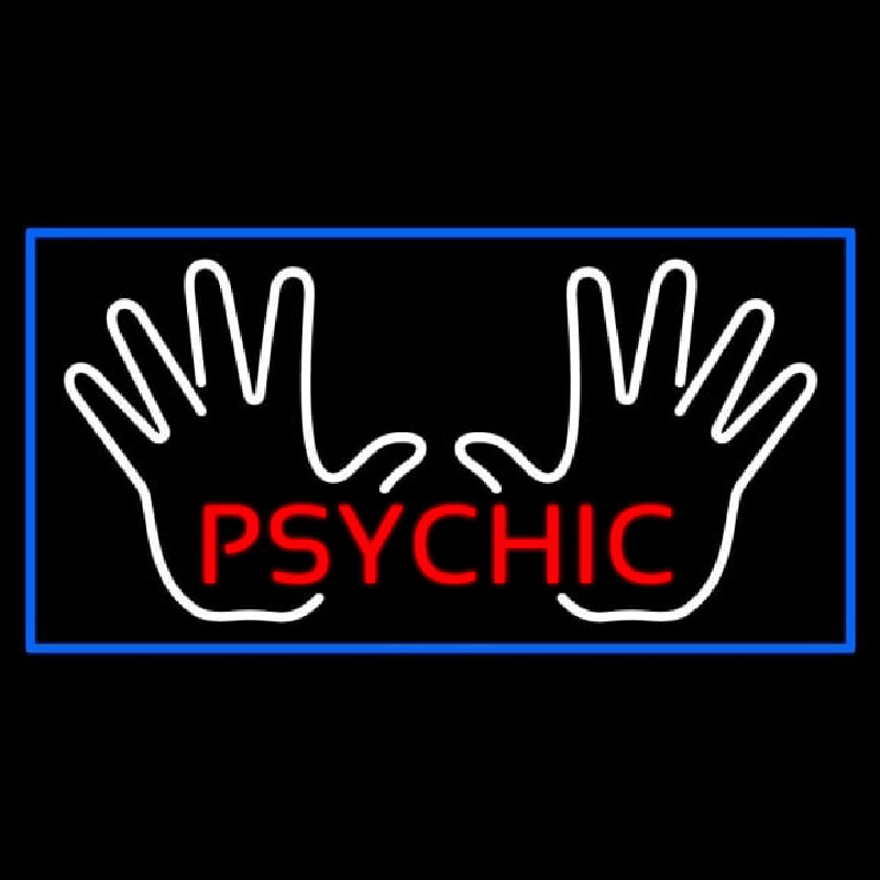 Red Psychic White Palms And Blue Border Neonkyltti