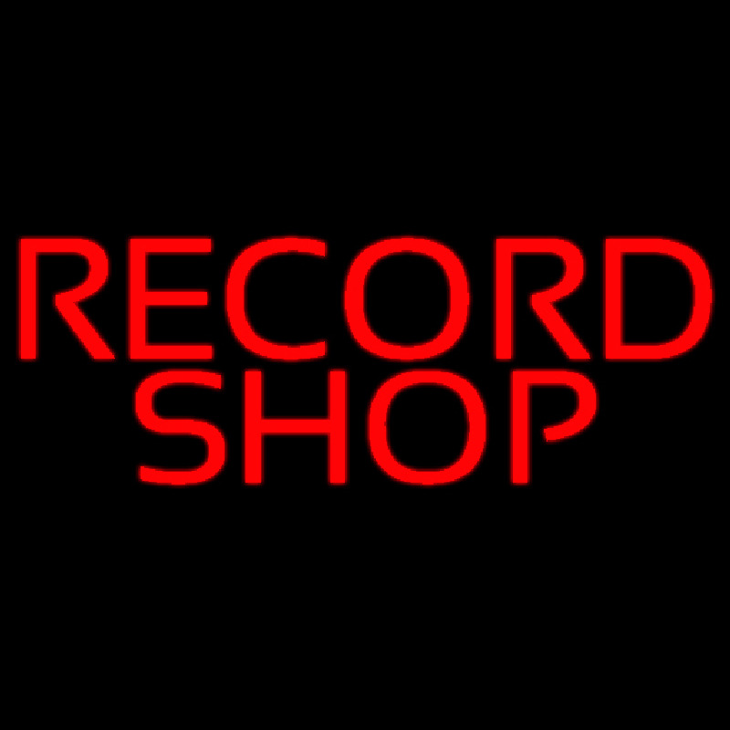 Red Record Shop Block 1 Neonkyltti