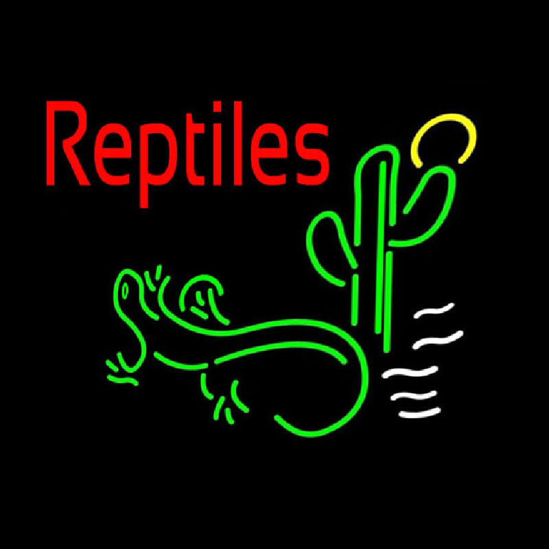 Red Reptiles Green Logo 1 Neonkyltti