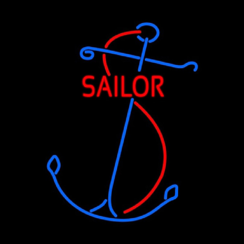 Red Sailor Logo Neonkyltti