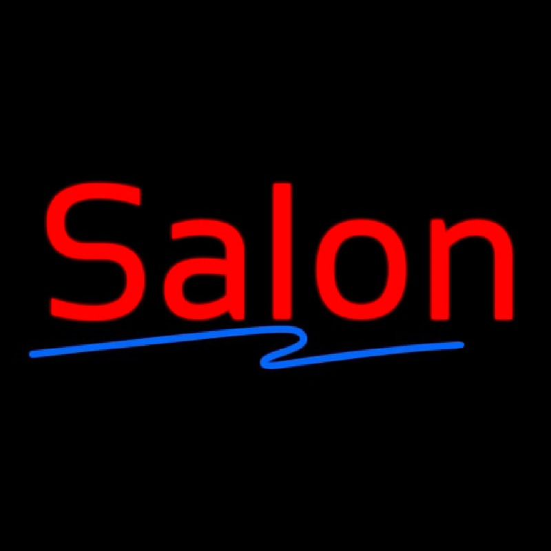 Red Salon Blue Line Neonkyltti