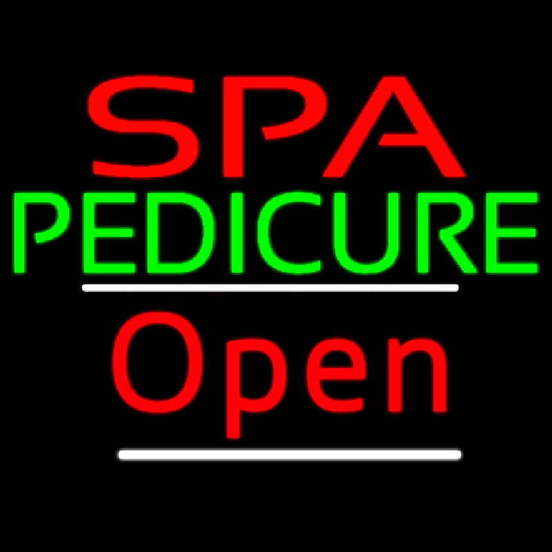 Red Spa Pedicure Slant Red Open Neonkyltti