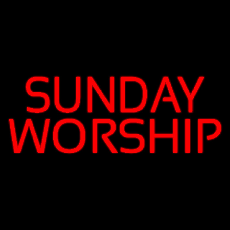 Red Sunday Worship Neonkyltti