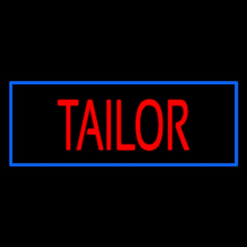 Red Tailor With Blue Border Neonkyltti