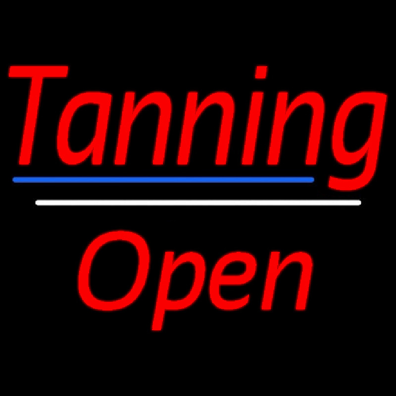 Red Tanning Open Blue White Line Neonkyltti