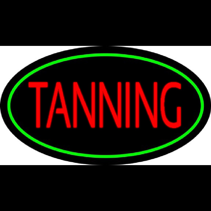 Red Tanning With Oval Green Border Neonkyltti