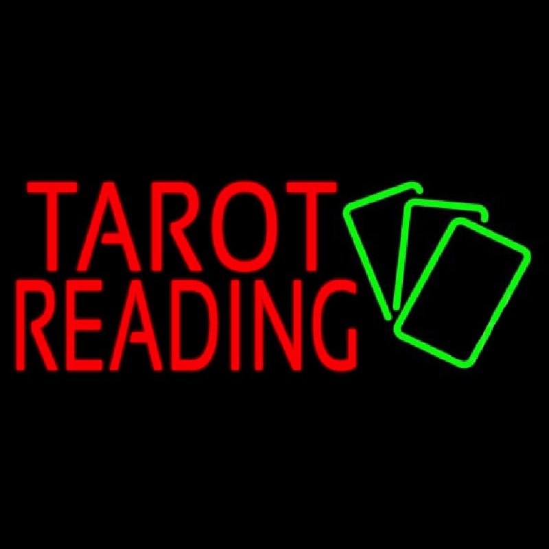 Red Tarot Reading Green Cards Neonkyltti