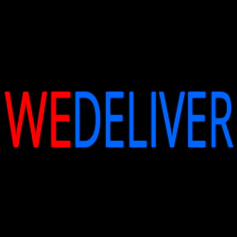 Red We Deliver Blue Neonkyltti